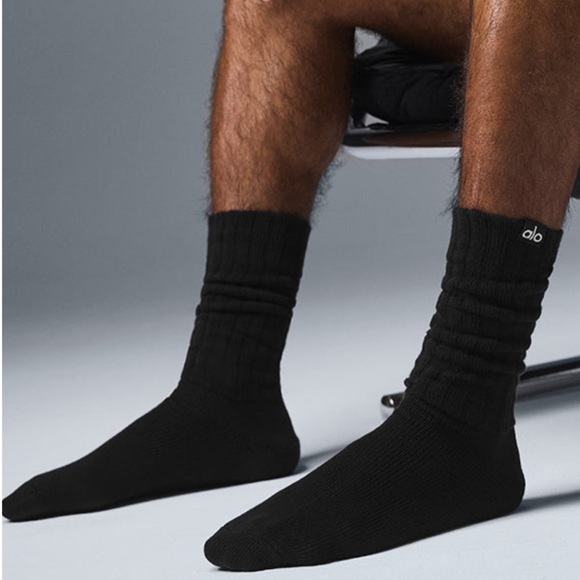 ALO Yoga Other - ALO Yoga Black Casual Scrunch Long Socks